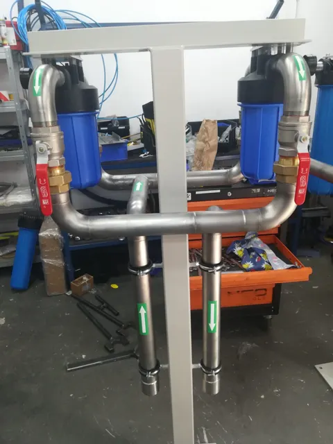 Instalacja rurowa z filtrami